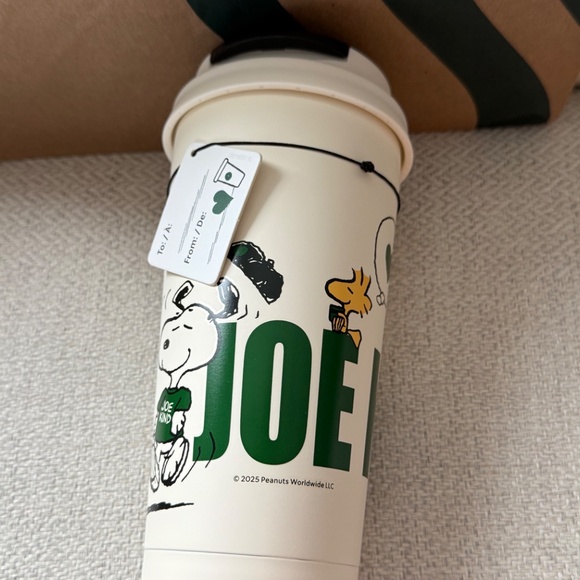 New Peanuts Joe Kind Snoopy Starbucks Stainless Steel and Plastic Tumbler - Picture 4 of 8